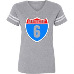 Ladies Relaxed Fit Vintage Sports Tee