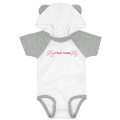 Infant Hooded Raglan Bodysuit with Ears