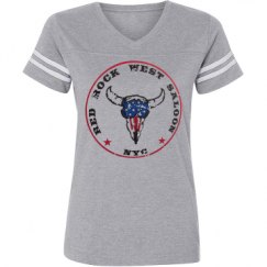 Ladies Relaxed Fit Vintage Sports Tee