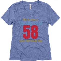 Ladies Relaxed Fit Super Soft Triblend V-Neck Tee