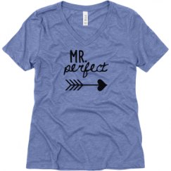 Ladies Relaxed Fit Super Soft Triblend V-Neck Tee