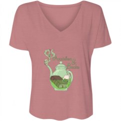 Ladies Flowy Slouchy V-Neck Tee