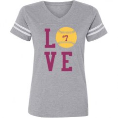 Ladies Relaxed Fit Vintage Sports Tee