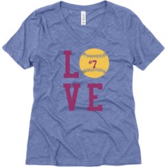 Ladies Relaxed Fit Super Soft Triblend V-Neck Tee