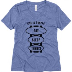 Ladies Relaxed Fit Super Soft Triblend V-Neck Tee