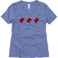 Ladies Relaxed Fit Super Soft Triblend V-Neck Tee