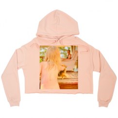 Ladies Relaxed Fit Cropped Fleece Hoodie