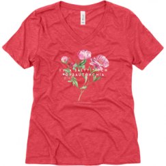 Ladies Relaxed Fit Super Soft Triblend V-Neck Tee