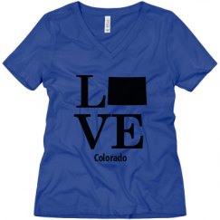 Ladies Relaxed Fit V-Neck Tee