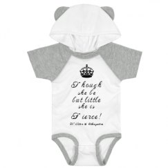 Infant Hooded Raglan Bodysuit with Ears