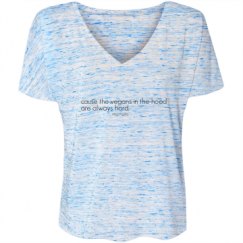 Ladies Flowy Slouchy V-Neck Tee