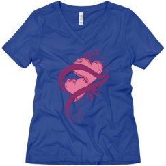 Ladies Relaxed Fit V-Neck Tee