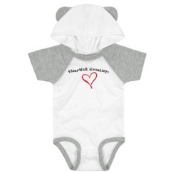 Infant Hooded Raglan Bodysuit with Ears