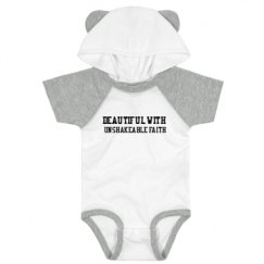 Infant Hooded Raglan Bodysuit with Ears