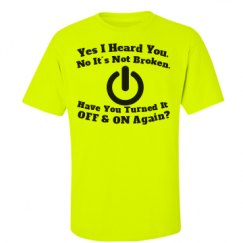 Unisex Ultra Cotton Safety Neon Crewneck Tee