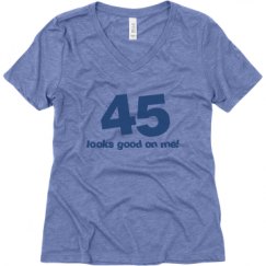 Ladies Relaxed Fit Super Soft Triblend V-Neck Tee