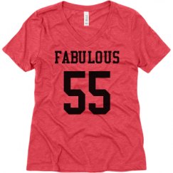 Ladies Relaxed Fit Super Soft Triblend V-Neck Tee