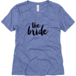 Ladies Relaxed Fit Super Soft Triblend V-Neck Tee