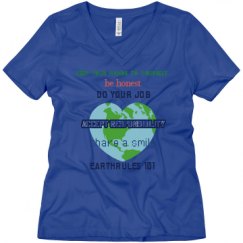 Ladies Relaxed Fit V-Neck Tee