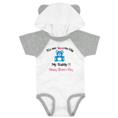 Infant Hooded Raglan Bodysuit with Ears