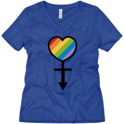 Ladies Relaxed Fit V-Neck Tee