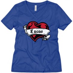 Ladies Relaxed Fit V-Neck Tee