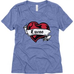 Ladies Relaxed Fit Super Soft Triblend V-Neck Tee