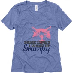 Ladies Relaxed Fit Super Soft Triblend V-Neck Tee