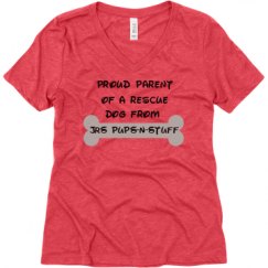 Ladies Relaxed Fit Super Soft Triblend V-Neck Tee