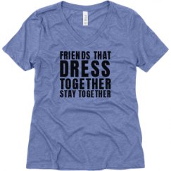 Ladies Relaxed Fit Super Soft Triblend V-Neck Tee