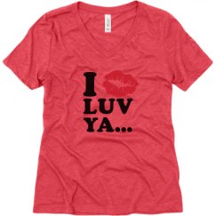 Ladies Relaxed Fit Super Soft Triblend V-Neck Tee