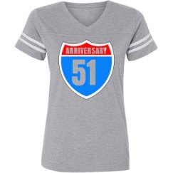 Ladies Relaxed Fit Vintage Sports Tee