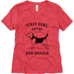 Ladies Relaxed Fit Super Soft Triblend V-Neck Tee