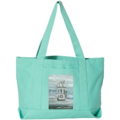 Seaside Cotton Canvas Pigment-Dyed Boat Tote Bag