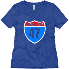 Ladies Relaxed Fit V-Neck Tee