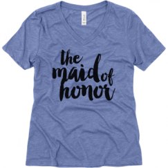 Ladies Relaxed Fit Super Soft Triblend V-Neck Tee