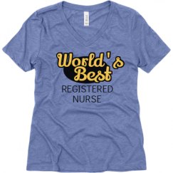 Ladies Relaxed Fit Super Soft Triblend V-Neck Tee