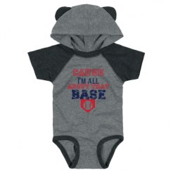 Infant Hooded Raglan Bodysuit with Ears