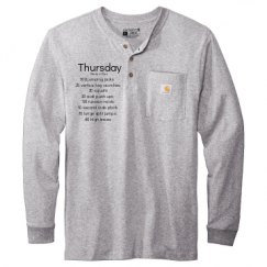 Unisex Carhartt Long Sleeve Henley Tee 