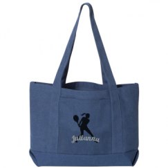 Seaside Cotton Canvas Pigment-Dyed Boat Tote Bag