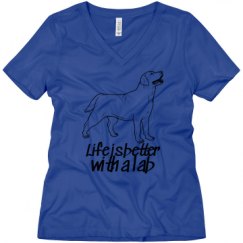 Ladies Relaxed Fit V-Neck Tee