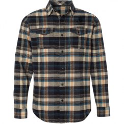 Unisex Long Sleeve Plaid Flannel Shirt