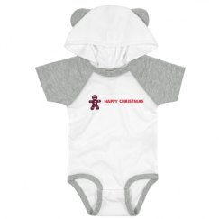 Infant Hooded Raglan Bodysuit with Ears