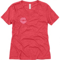 Ladies Relaxed Fit Super Soft Triblend V-Neck Tee