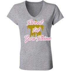 Ladies Slim Fit V-Neck Jersey Tee