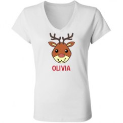 Ladies Slim Fit V-Neck Jersey Tee