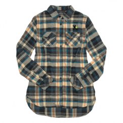 Ladies Long Sleeve Plaid Flannel Shirt