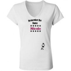 Ladies Slim Fit V-Neck Jersey Tee