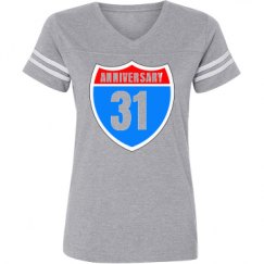 Ladies Relaxed Fit Vintage Sports Tee