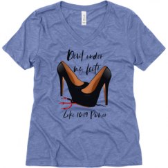 Ladies Relaxed Fit Super Soft Triblend V-Neck Tee